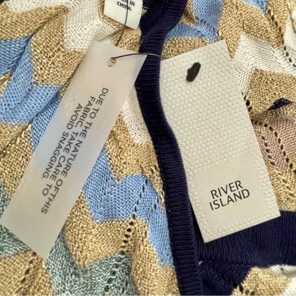 NWT River Island sleeveless knit max dress with chevron pattern. - Picture 13 of 14